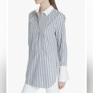 Equipment Tuxedo Arlette cotton striped button down shirt blouse Size S